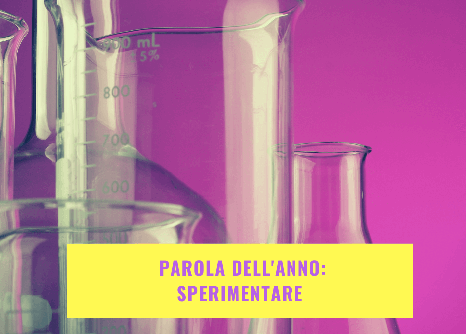 Parola dell’anno: sperimentare